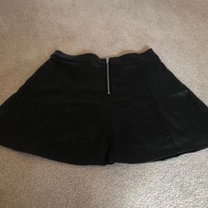 Black leather skirt